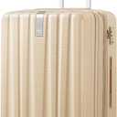 Hanke 24 Inch Expandable Checked Luggage Lightweight PC Hard Shell Luggage Suitcases with Wheels Travel Luggage Rolling Large Suitcase Travel Luggage Bag for Go to University.(Cuba Sand Pink)