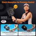 Carbon Fiber Pickleball Paddle, Carbon Fiber Surface (CFS) Pickle Ball Paddles with 16mm Honeycomb Core, Lightweight, Shock-Absorbing Paddle with Anti-Slip Grip, Ideal for Novice & Pro Players