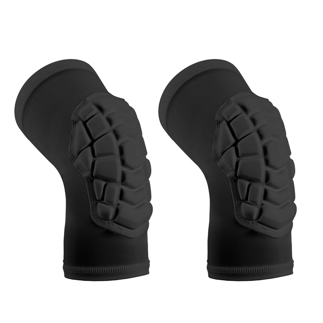 Basketball knee pads, compression leg covers for teenagers and adults, wrestling knee pads, football volleyball, pickleball, weightlifting knee pads (1 pair) (Short black, X-Large)