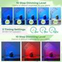 Led Grow Lights, 4 Heads Red Blue Plant Light with Clamp for Indoor Plants & Seed Starting, 10-Level Dimmable, Auto On Off, Timing 3 9 12Hrs