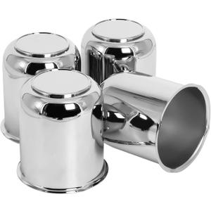 Podoy Push Through Center Caps 3.19" for Trailer Truck RV Wheel Rims 4 Closed-End Chrome Plated Silver Carbon Steel 3.19-Inch Center Bore Push Thru Wheel Center Caps