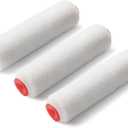 BsBsBest Paint Roller Covers, 3 Pack, 9.5" Roller Covers for Paint Rollers, Naps for Paint Roller Brush, House Painting Supplies, Roller Naps for Roller Frame White (3 PCS)