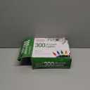 PREXTEX Multicolored Christmas Lights with Green Wire, 60 Feet, 300 Lights, Colorful String Lights Indoor or Outdoor - Incandescent String Lighting for Christmas Tree Decorations for Fences and Patios