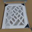 Cut-Out Design 16" Short Dog Gate for Small Dogs, Foldable Retractable Puppy Gate Indoor - Freestanding Lightweight Pet Barrier for Doorways, Stairs, Hallways (Extends to 35", White)