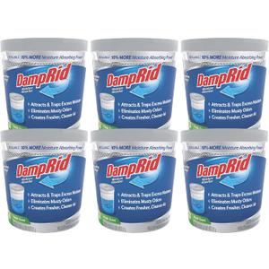 DampRid Refillable Moisture Absorber, 11 oz., 6-Pack - Fresh Scent Moisture Absorbers, 10% More Absorbing Power*, Eliminates Musty Odors for Fresher, Cleaner Air