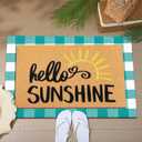 Tinideya 2 Pcs Door Mat Welcome Non Slip Coir Mats Floor Layering Doormats Seasonal for Front Porch Entryway Decor(Sunshine)