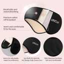 Sleep Mask & Earmuffs for Sleep - 2 in 1 Eye & Ear Mask, Comfortable & Soft for Side Sleepers (Black)