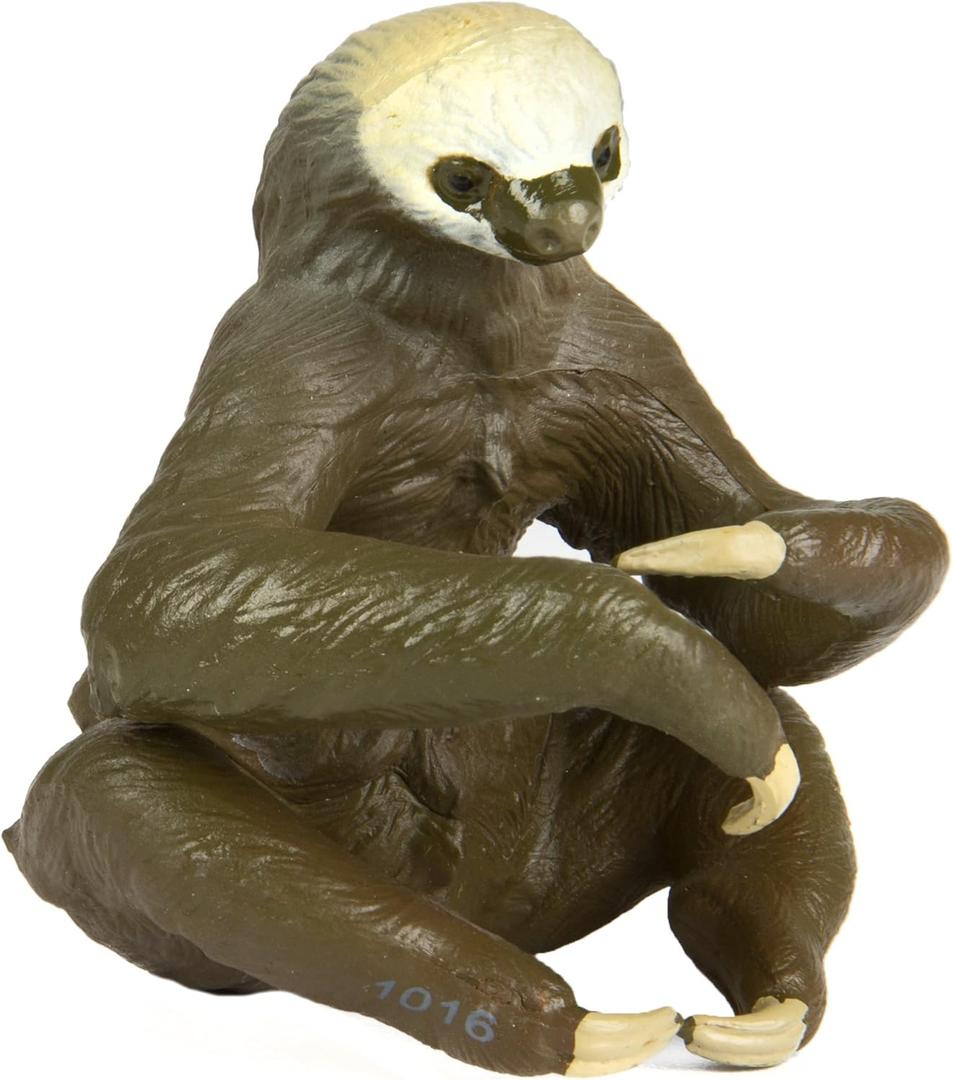 Safari Ltd. Two-Toed Sloth Figurine - Detailed 2.25" Plastic Model Figure - Fun Educational Wildlife Play Toy for Boys, Girls & Kids Ages 3+