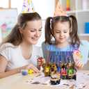 CANREVEL Birthday Cards 3D PopUp Blowable LED Light Candle Cake Music Happy Birthday Card Postcards Greeting Cards Gifts Ideas for Women, Men - Black Gold (06-black gold party-Flat)