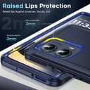 LeYi for Motorola Edge-2024-Case: Moto NOT FIT Edge 50/ G 5G 2024 3 in 1 Heavy Duty Rugged Cover, Shockproof Cell Phone Android Phone Funda para Edge2024 5G 6.6", Blue