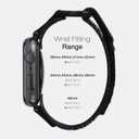 Nereides Compatible with Apple Watch Series 11 Band Series 10/9/8/7/6/5/4/SE/SE2, Nylon Sports Strap with Woven Design for 42mm/40mm/41mm/38mm (L, Black)