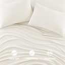 Sleep Philosophy Micro Fleece Sheets King Size Bed Set 4 Piece, Ivory