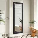 AAZZKANG Full Length Mirror with Wood Framed Modern Large Wall Mirrors 43"x14" Rectangle for Bedroom Living Room Bathroom Dressing Room Entryway Hanging Black