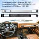 Dash AC Vent Plate Brushed Fits for Chevy Chevrolet Silverado c10 Truck 1981-1987 Blazer Suburban GMC Jimmy 1981-1991, Air Conditioning Vent Covers Replace DP7898RNH DP2560