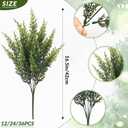 Waipfaru 12 Bundles Artificial Plants Outdoor, UV Resistant Artificial Plants, Fake Plants for Outdoor Porch Decor Lifelike Fake Bushes Greenery for Home Farmhouse Yard Decorations