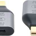 USB-C Type C Female Source to Mini Displayport DP Sink HDTV Adapter 4K 60hz 1080p for Tablet & Phone & Laptop (Not Work for Mini-DP Host to Type-C Monitor)