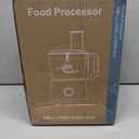 OLIXIS Food Processor 10.5 Cups, 600W Powerful Food processors with 5 Blades, Dishwasher Safe Meat Grinder for Slicing, Shredding, Chopping, Kneading, for Meat, Vegetables, Fruit, Dough
