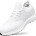 Abboos Womens Walking Shoes Lightweihgt Breathable Slip on Sneakers Athletic Gym Tennis Running Shoes (10.5, White)