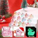 Shappy 200 Pcs Christmas Tiny Glow in The Dark Ducks Xmas Luminous Mini Resin Ducks Miniature Duck Figures for DIY Garden Aquarium Ornament Home Birthday School Party Project Accessories, 10 Colors
