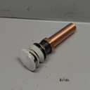 Akicon Copper Push Button Bathroom Sink Drain Stop & Pop up Lavatory Stopper with Overflow Bathroom Basin