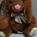 BUNNY WITH RIBBON PLUSH BROWN