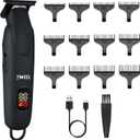 IWEEL Beard Trimmer for Men Professional Hair Trimmer for Men Hair Clippers Eletric Razor Shavers Zero Gapped T Blade Edgers Liners Cordless Rechargeable Mustache Grooming Kit for Body