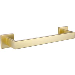 12-Inche Towel Bars for Bathroom Wall Mounted 30CM Brushed Gold Kitchen Towel Ring Total-14 Stainless Steel Square Towel Rails for Bathroom Hand Towel Holder Towel Hanger, A8804BG-3P1