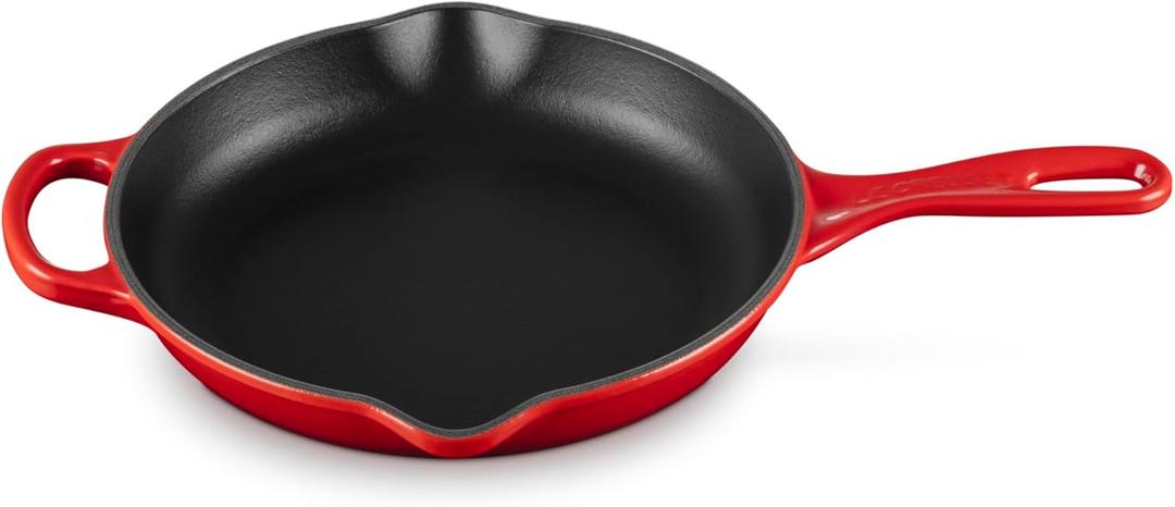 Le Creuset Enameled Cast Iron Signature Iron Handle Skillet, 9", Cerise