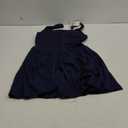 QINSEN Womens Square Neck Tennis Dress Pleated Sleeveless Built in Shorts Golf Athletic Dress with Pockets M Blue