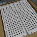 5 Pack Stackable Closet Storage Basket - Stackable Storage Bins, Multifunctional & Foldable Closet Organizer Waterproof, Wardrobe Cupboard Space-Saving Hat Storage Drawer Organizer, White