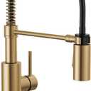 Delta Antoni Pro Style Commercial Kitchen Faucet with Pull Down Sprayer, Single Hole Brushed Gold, Single Handle, Champagne Bronze 18803-CZ-DST
