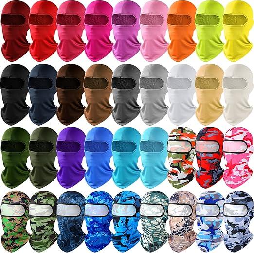 Vicenpal 36 Pcs Balaclava Face Cover Ski Mask Full Face Cover UV Sun Protection Windproof Mask for Sports Outdoor Riding (MultiColor)