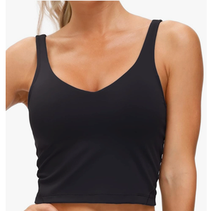 THE GYM PEOPLE Womens' Sports Bra Longline Wirefree Padded with Support, Size M