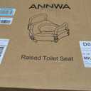 5" Toilet Seat Riser Supports 300lbs Raised Toilet Seat with Removable Padded Arms for Seniors, Pregnant, Handicap(N1FYT14-AZ)