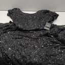 Adrianna Papell Womens Short-Sleeve All Over Sequin Gown 14