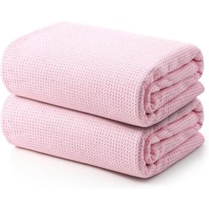 REDKISS Oversized Beach Towel 31x63 Inch Extra Large Microfiber Pool Towel, Quick Dry Highly Absorbent Lightweight Cabana Swim Towel for Beach, Pool, Bath, Yoga, Travel and Camping, Pink