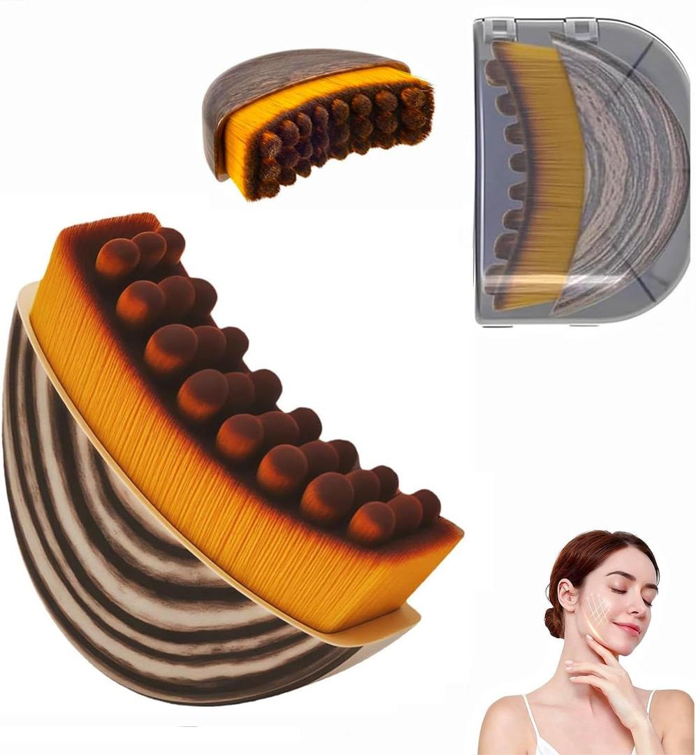 Lymphatic Contour Face Brush, Lymphatic Drainage Massager for Face, Reduce Puffiness and Enhance Skin Radiance,Ergonomically Designed to Fit The Skin Precisely and Relieve Fatigue with Travel Case (1pcs.)
