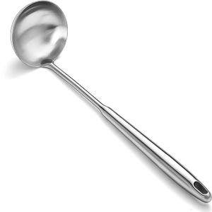 Stainless Steel Soup Ladle  Extra-Deep Large-Capacity Ladle with Long Hollow Handle, Dishwasher Safe, Easy to Clean  Ideal for Soup, Stew, Broth & Sauce