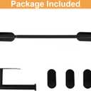 TocTen 5 Pieces Self Adhesive Towel Bar Set, Stainless Steel Bathroom Hardware Set Include Adjustable Towel Rack, Toilet Paper Holder, 3 Towel Hook, No Drill Bathroom Accessory Kit(Matte Black,24IN)