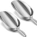 AS-12 SET OF 2, 12 Oz. (Ounce) Bar Ice Scoop, Dry Bin Scoop, Dry Goods Scoop, Candy Scoop, Spice Scoop, Cast Aluminum