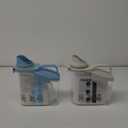 2 PCS Cereal Storage Containers, 1.5L/51oz Dry Food Rice Holder, Pet Dog Cat Food Dispenser with Measuring Cup, BPA Free Clear Plastic Kitchen Pantry Organization Bin, 1 Blue+1 White ((Blue+White)-(2pcs)1.5L3.3lbs52.91oz0.396gals)