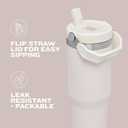 Stanley IceFlow Flip Straw Tumbler with Handle 20 oz | Twist On Lid and Flip Up Straw | Leak Resistant Water Bottle | Insulated Stainless Steel |BPA-Free | Lilac