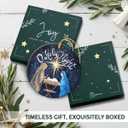 3 x Nativity Scene Ornament 2025, Religious Gifts for Women, Men, Christian Family, Church Members, Oh Holy Night Ceramic Ornaments for Catholic Christmas Decorations, Unique Christian Gift