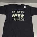 T Shirt "I'm Here For The Snacks", Black, M