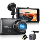 4K Front and FHD1080P Rear Dual Dash Cam Dash Camera,5.8G WiFi for Cars, 3.0" IPS Screen,UHD Night Vision 24H Parking, Dual 170° Wide Angle, WDR, GSensor,Free 64GB Card Can Supports 256GB Card Max