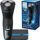 Philips Norelco Shaver 2600 Series, Wet and Dry Electric Shaver, Pop-up Trimmer, P-Cap, Travel Pouch, Dark Forest Green, Model X3052/91
