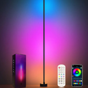 Corner Floor Lamp - Smart RGB LED Corner Lamp with App and Remote Control, 16 Million Colors & 68+ Scene, Music Sync, Timer Setting - Ideal for Living Rooms, Bedrooms, and Gaming Rooms