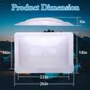 Meonum RV Skylight Replacement, 18" x 26" Camper RV Cover Dome Fit 14" x 22" Openings, Shower Skylight Replacement Cover for Roof Camper Trailer Fifth Wheel Motorhome(Milky White)