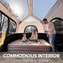 PEAK OUTDOORS Instant Tent 6/8 Person Tents for Camping, 60 Second Easy Setup Portable Camping Cabin Tent with Rainfly, Waterproof Pop Up Tents for Family Camping & Hiking with Expandable Carry Bag, Black, 6 Person