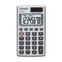 Casio HS-8VA Mini 6-Function Calculator | Large 8-Digit LCD Display | Solar Powered with Battery Backup | Standard Function | Portable Pocket Size And 3M Mount Tape 110 1/2x75